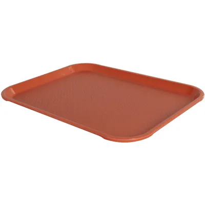Orange Polypropylene Food Tray - 17-7/8" L x 14" W x 1-1/8" Hgt.