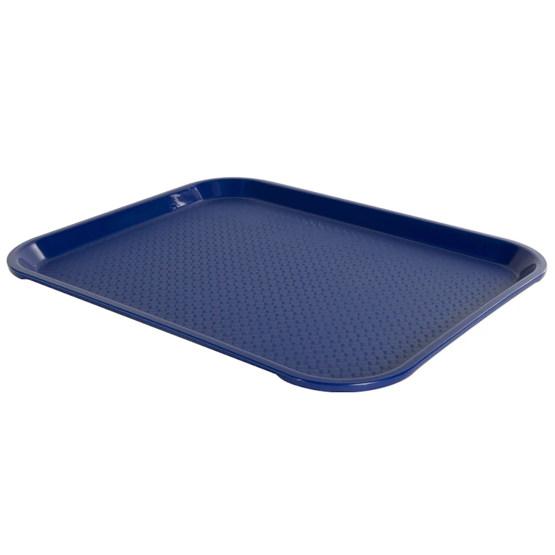 Royal Blue Polypropylene Food Tray - 17-7/8" L x 14" W x 1-1/8" Hgt.