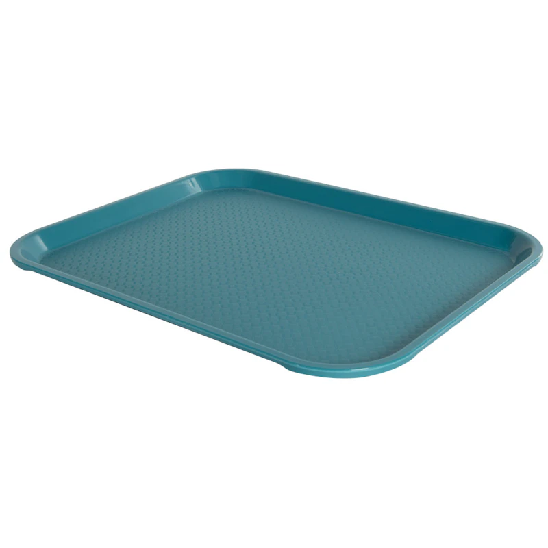 Teal Polypropylene Food Tray - 17-7/8" L x 14" W x 1-1/8" Hgt.