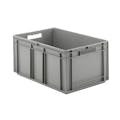 24" L x 16" W x 12-1/2" Hgt. Gray Container with Solid Sides & Base
