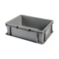 16" L x 12" W x 4-1/2" Hgt. Gray Container with Solid Sides & Base