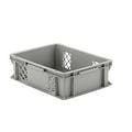 16" L x 12" W x 4-1/2" Hgt. Gray Container with Mesh Sides & Base