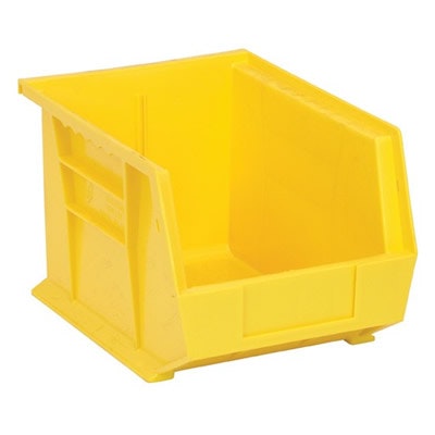 Yellow Quantum® Ultra Series Stack & Hang Bin - 10-3/4" L x 8-1/4" W x 7" Hgt.