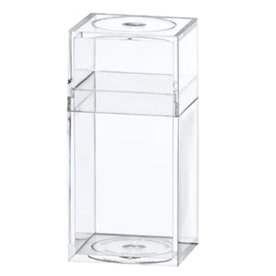 Clear Plastic Box with Removable Lid 1-3/16" L x 1-3/16" W x 2-7/16" Hgt.