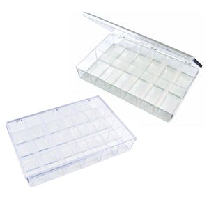BTSKY 6 Pack Small Clear Plastic Storage Box with Lid Mini Sewing