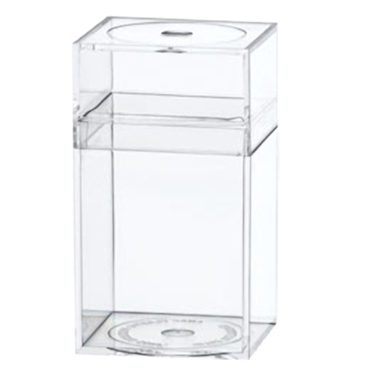 Clear Plastic Box with Removable Lid 2 L x 2 W x 3/4 Hgt