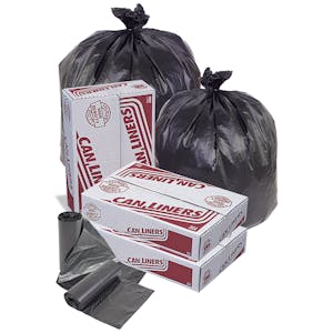 12-16 Gallon Economy Black HDPE Trash Can Liner