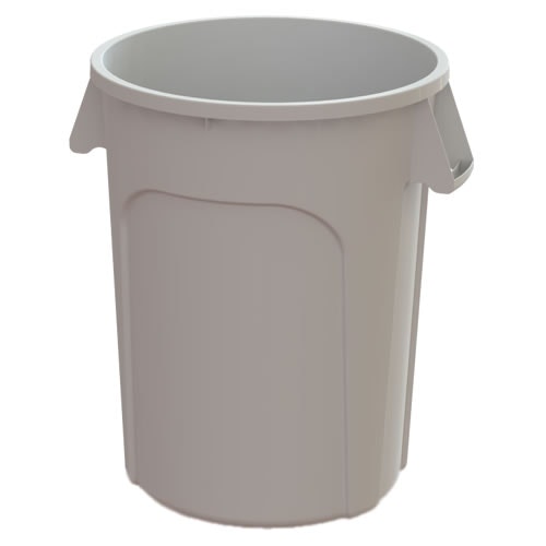 44 Gallon White Value Plus Trash Container