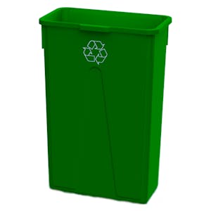 23 Gallon Green Recycling Slim Container