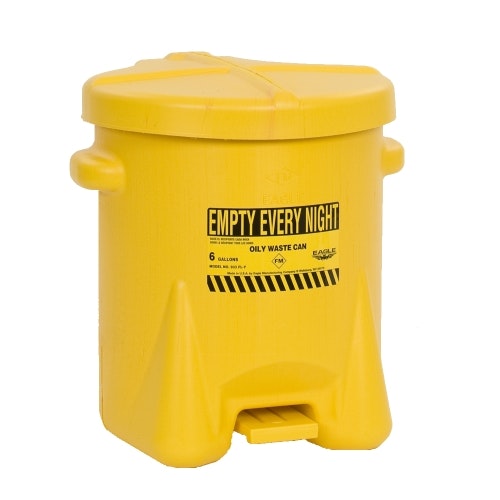 14 Gallon Yellow Eagle Safety Oily Waste Can