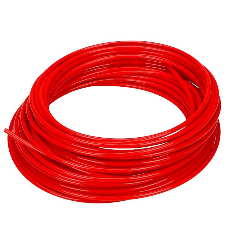0.170" ID x 1/4" OD Red High Pressure Flexible Nylon 12 Tubing