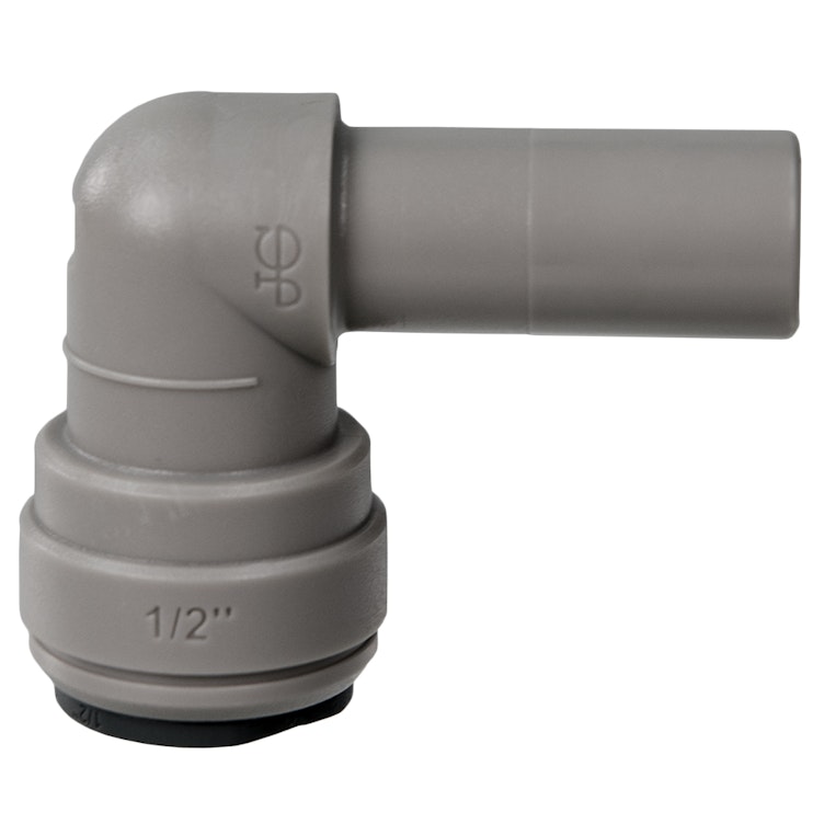 3/8" Stem OD x 5/16" Tube OD Super Speedfit® Gray Acetal Plug-In Reducing Elbow Tube Fitting