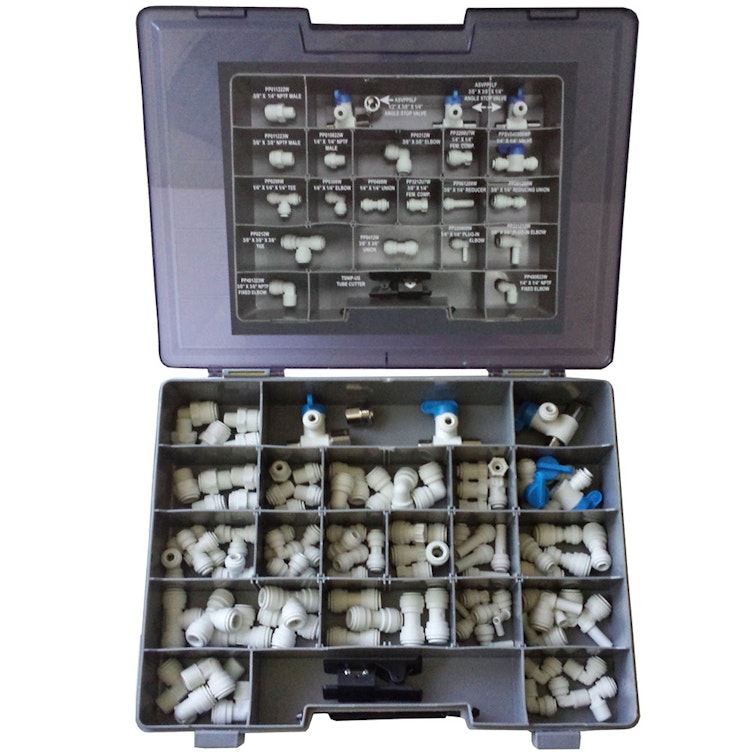 John Guest® 92-Piece White Polypropylene Service & Repair Kit