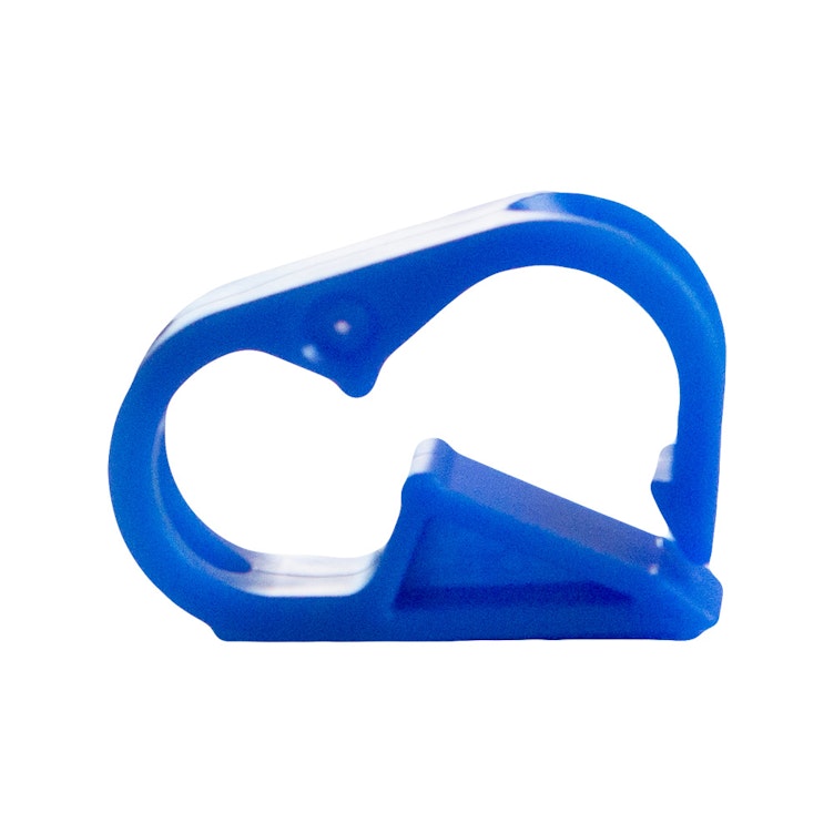 Blue 12 Position Polyester Tubing Clamp for Tubing up to 0.75" OD