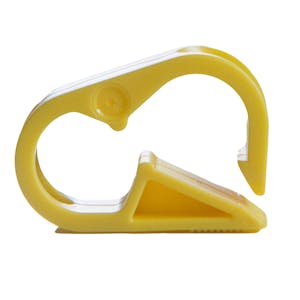 Yellow Polypropylene Tubing Clamp for Tubing up to 0.25" OD