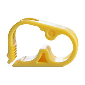 Yellow 6 Position Polypropylene Tubing Clamp for Tubing up to 0.45" OD
