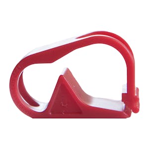 Red 1 Position Polypropylene Tubing Clamp for Tubing up to 0.50" OD