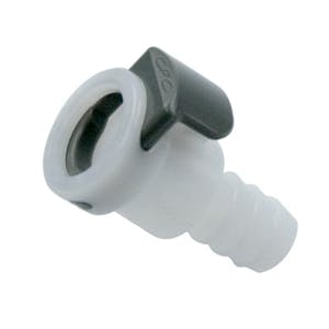 1/4" In-line Hose Barb APC Series Acetal Female Coupling Body - Straight Thru (Insert Sold Separately)
