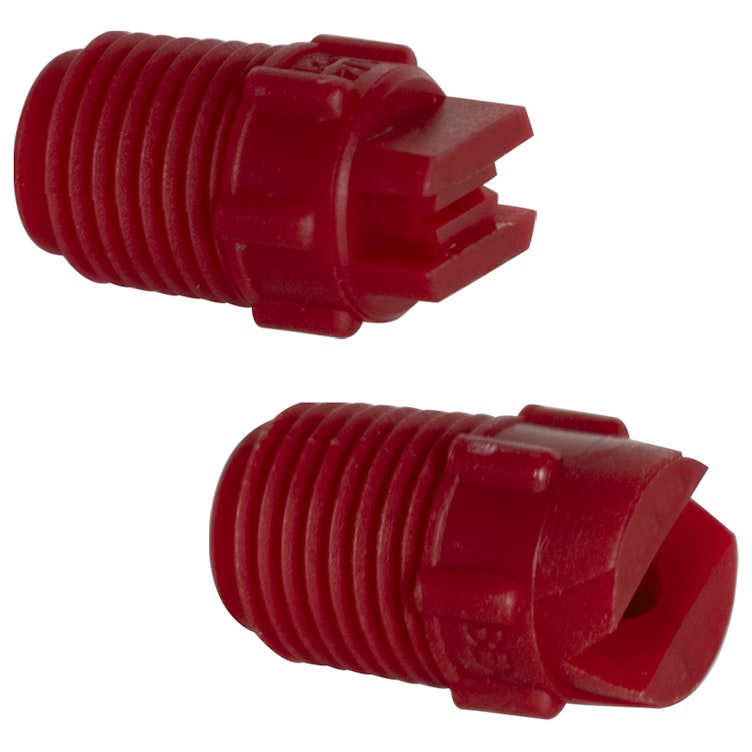 25° Red PVDF Bex® F Series 1/4" MNPT Spray Nozzle - Size 05