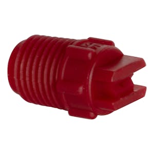 25° Red PVDF Bex® F Series 1/4" MNPT Spray Nozzle - Size 06