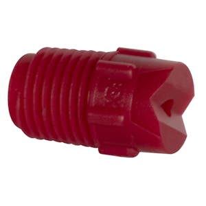 25° Red PVDF Bex® F Series 1/4" MNPT Spray Nozzle - Size 20