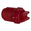 50° Red PVDF Bex® F Series 1/4" MNPT Spray Nozzle - Size 02