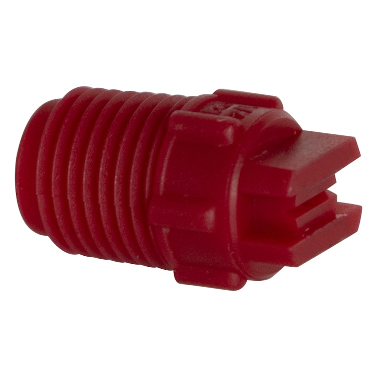 65° Red PVDF Bex® F Series 1/4" MNPT Spray Nozzle - Size 04
