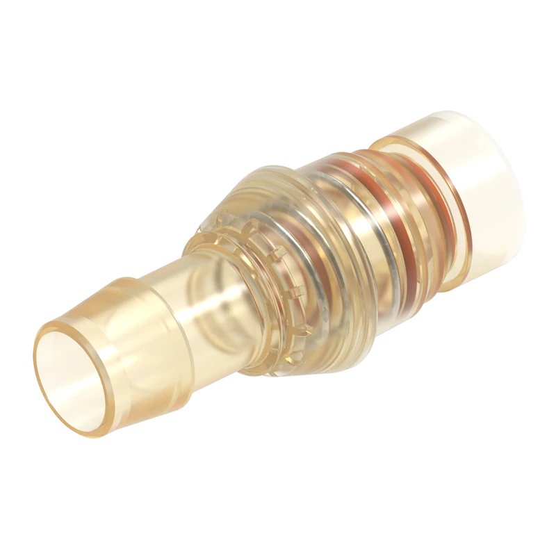 3/4" Hose Barb Natural Polysulfone Male SeriesLock™ Valved Insert - Large