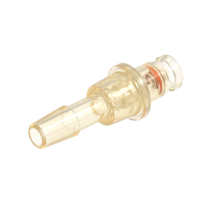 1/8" Hose Barb Natural Polysulfone Male SeriesLock™ Valved Insert - Micro