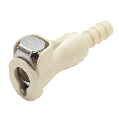 1/8" In-Line Hose Barb PMC Series Polypropylene Body - Shutoff (Insert Sold Separately)