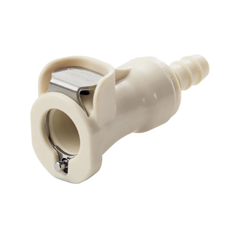 1/4" In-Line Hose Barb PLC Series Polypropylene Body - Shutoff (Insert Sold Separately)