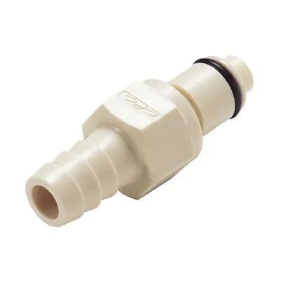 3/8" In-Line Hose Barb PLC Series Polypropylene Insert - Shutoff (Body Sold Separately)
