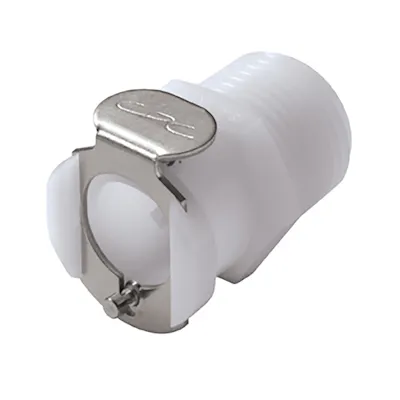 1/4" MNPT PLC Series Acetal Body - Shutoff (Insert Sold Separately)