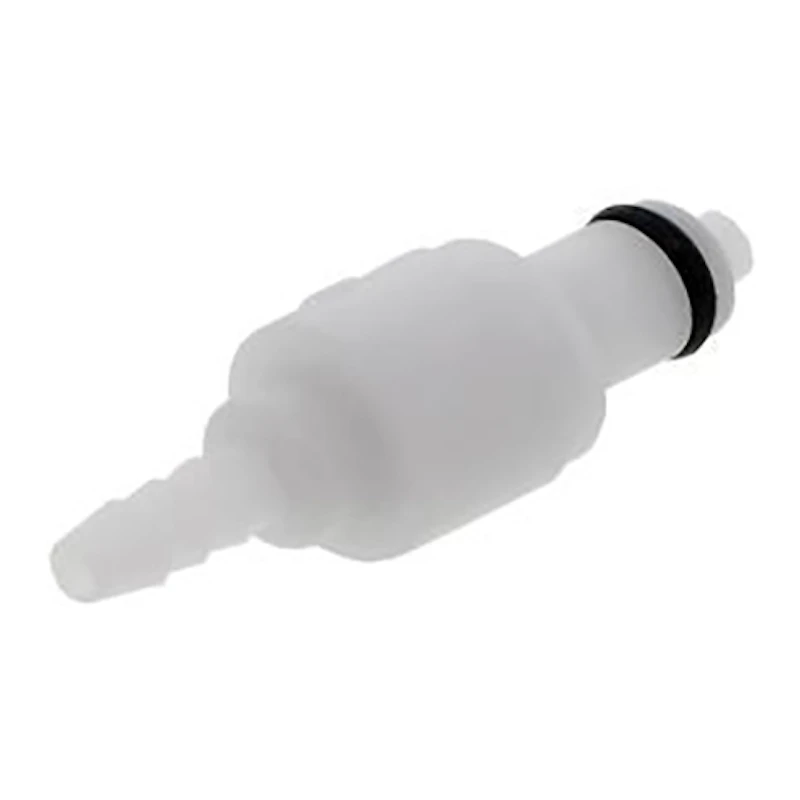 1/8" In-Line Hose Barb PMC Series Acetal Insert - Shutoff (Body Sold Separately)