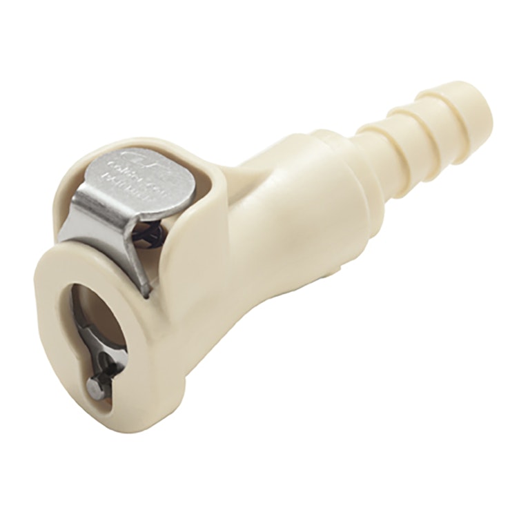 1/4" In-Line Hose Barb PMC Series Polypropylene Body - Straight Thru (Insert Sold Separately)