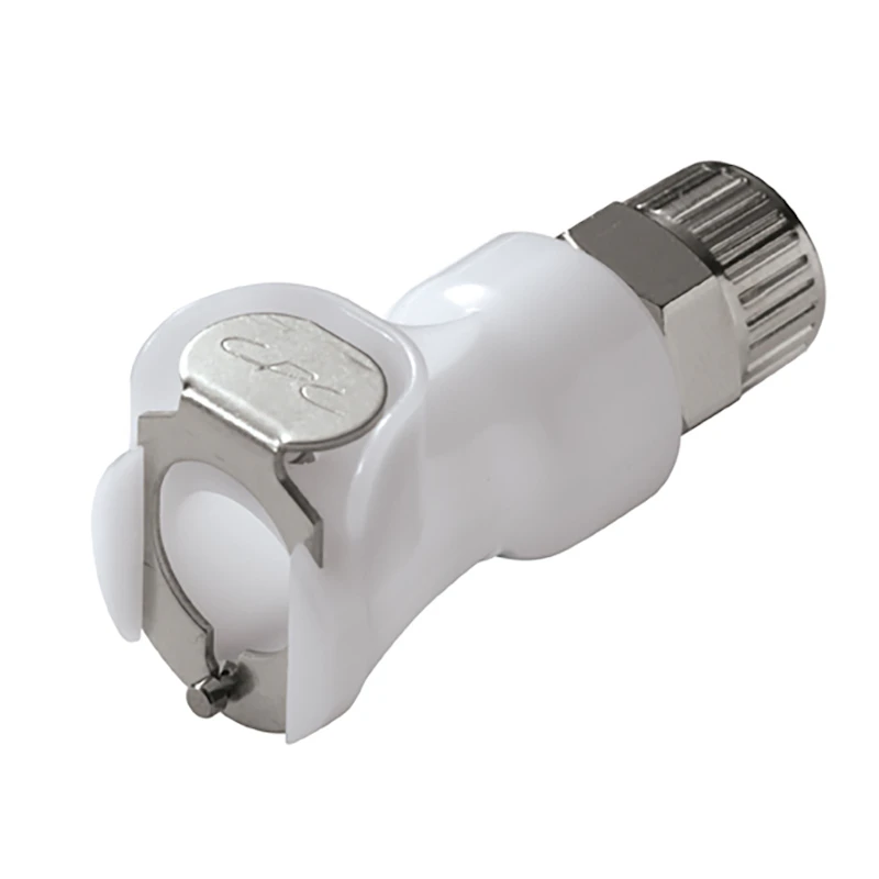 3/8" In-Line Ferruleless PTF PLC Series Acetal Body - Straight Thru (Insert Sold Separately)