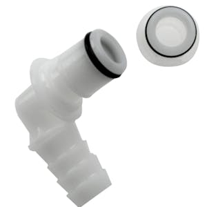 1/4" In-line Hose Barb APC Series Acetal Elbow Insert - Straight Thru (Body Sold Separately)