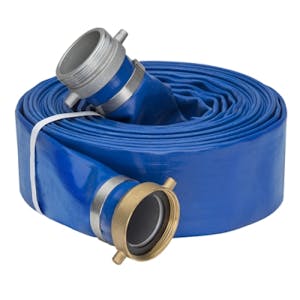 2" Blue PVC Water Discharge Hose Assembly w/Pin Lug Female & Male Ends