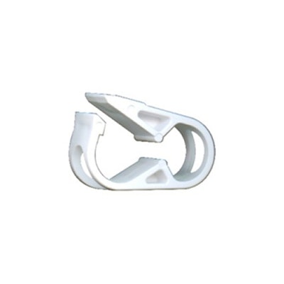 White 1 Position Acetal Tubing Clamp for Tubing up to 0.25" OD