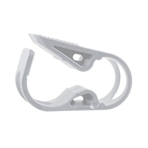 White 12 Position Polyester Tubing Clamp for Tubing up to 0.75" OD