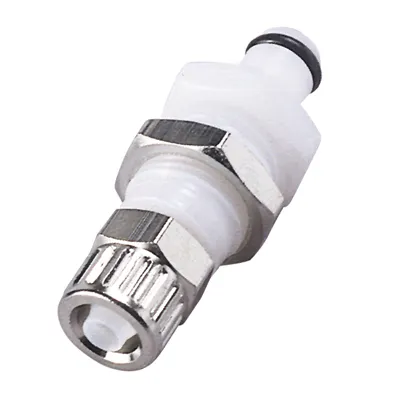 1/4" Ferruleless PTF PMC Series Acetal Panel Mount Insert - Shutoff (Body Sold Separately)
