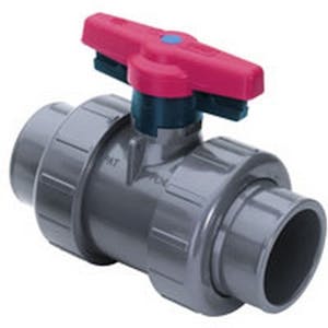 1/2" PVC Valve w/ Viton™ with Threaded/Socket End Connectors