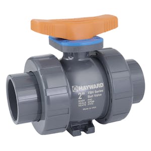 1/4" Threaded PVC TBH Series True Union Ball Valve with FPM O-rings
