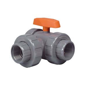 3" CPVC Lateral LA Series 3-Way Valve with Threaded Ends