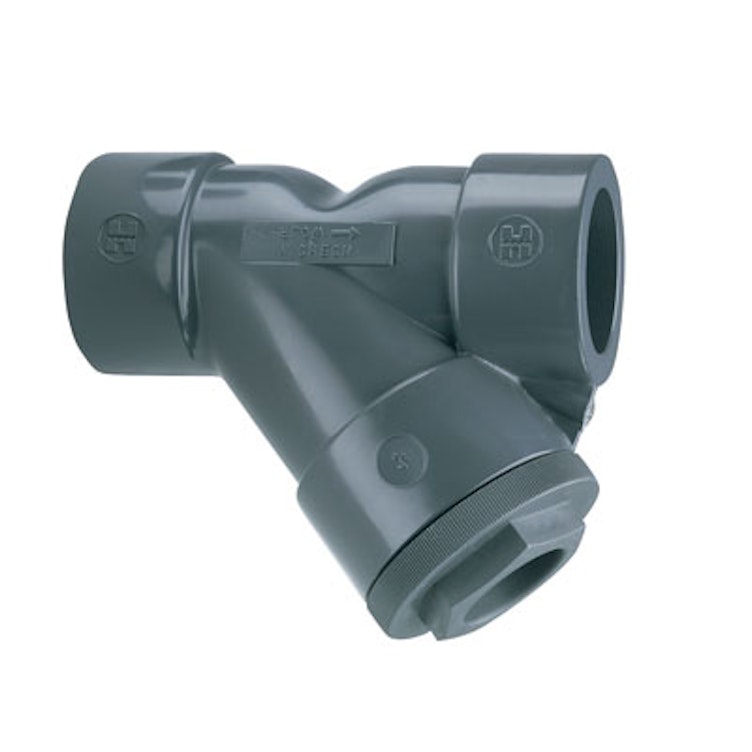 1/2" FNPT YS Series PVC Y-Style Strainer