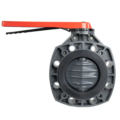 4" PVC Classic Butterfly Valve with Lever Handle & EPDM O-Ring