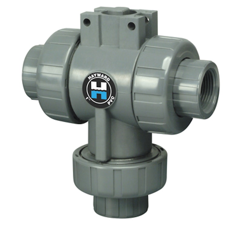 2-1/2" Threaded HCTW Series PVC Three Way Valve with FKM O-rings