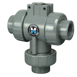 Hayward® HCTW Series PVC Three-Way Valves for Actuation