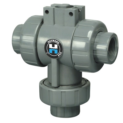 3/4" Socket/Threaded HCTW Series PVC Three Way Valve with EPDM O-rings
