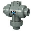 1/2" Socket/Threaded HCTW Series PVC Three Way Valve with EPDM O-rings
